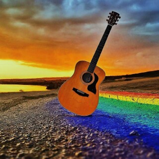 image fx create guitar colour rainbow and colour backr (1)